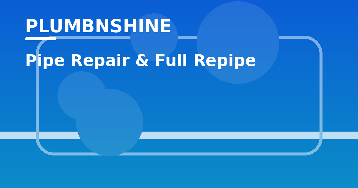 Pipe Repair & Repipe